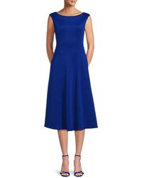 Donna Ricco - Boatneck Fit & Flare Dress - Lyst