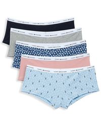 Tommy Hilfiger 5-pack Logo Band Bikini Panties - Blue