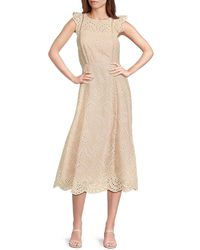 Sam Edelman - Eyelet Midi-dress - Lyst