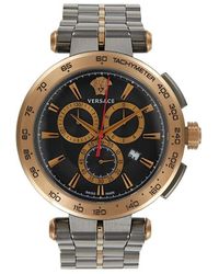 Versace - Aion Chrono 45mm Stainless Steel Bracelet Chronograph Watch - Lyst