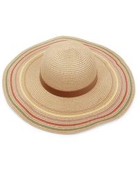 Vince Camuto - Tweed Straw Sun Hat - Lyst