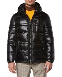 Andrew Marc - Gotham Hooded Liquid Puffer Jacket - Lyst
