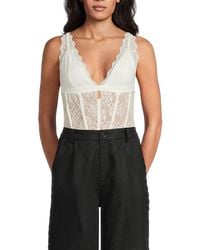 Cami NYC - Carlotta Lace & Boning Bodysuit - Lyst