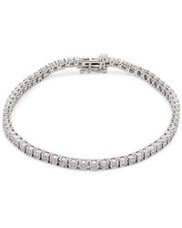 Saks Fifth Avenue - 14k White Gold & 1.25 Tcw Lab Grown Round Diamond Tennis Bracelet - Lyst