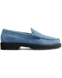 G.H. Bass & Co. - G. H. Bass Larson Suede Lug Sole Penny Loafers - Lyst