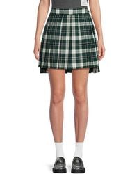 Thom Browne - Wool Blend Pleated Miniskirt - Lyst