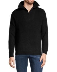 Vince Cashmere Quarter-zip Sweater - Black