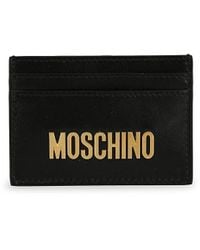 Moschino - Logo Leather Card Holder - Lyst