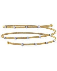 Saks Fifth Avenue - 14k Yellow Gold & 0.5 Tcw Diamond Twist Bangle Bracelet - Lyst