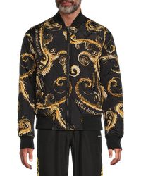 Versace Jeans Couture - Monogram Quilted Puffer Bomber Jacket - Lyst