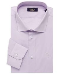 Cavalli Class by Roberto Cavalli - Comfort Fit Logo Dress Shirt - Lyst