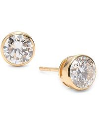 Saks Fifth Avenue - 14K 1.5 Tcw Lab-Grown Diamond Bezel Stud Earrings - Lyst