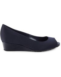 black wedge court shoes uk