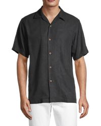 NWT $128 Tommy Bahama Purple Blue Plaid 100% Silk Short Sleeve Shirt Mens 