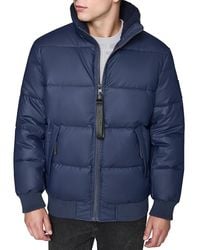 Karl Lagerfeld - Faux Shearling Lined Regular Fit Puffer Jacket - Lyst