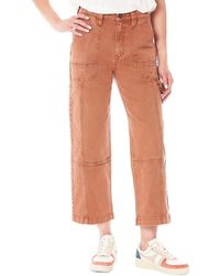 Nicole Miller - High Rise Wide Leg Ankle Cargo Jeans - Lyst