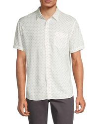 Rails - Carson Diamond Print Linen Blend Shirt - Lyst