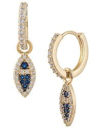 Eye Candy LA - Luxe Vivi Goldtone & Blue & White Crystal Drop Earrings - Lyst