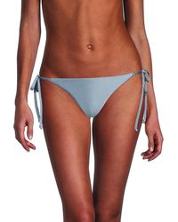 Becca - Sheen Solid String Bikini Bottom - Lyst
