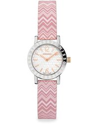 Missoni - Estate 27mm Stainless Steel & Leather Strap Watch - Lyst