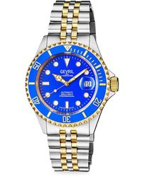 Gevril - Wall Street Automatic Two-Tone Stainless Steel Bracelet Watch - Lyst