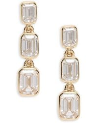 Saks Fifth Avenue - 14K & 0.95 Tcw Lab-Grown Diamond Drop Earrings - Lyst