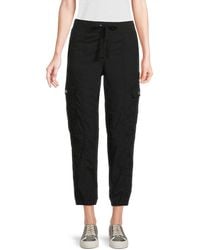 DKNY - Cotton Cropped Cargo Joggers - Lyst