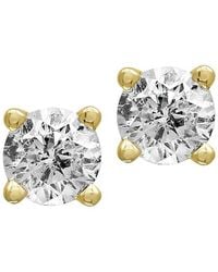 Effy - 14k Yellow Gold & 0.15 Tcw Diamond Stud Earrings - Lyst