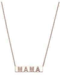 EF Collection - 14k Rose Gold & 0.14 Tcw Diamond Mama Nameplate Necklace - Lyst