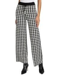 Saks Fifth Avenue - Houndstooth High-Rise Straight-Leg Pants - Lyst