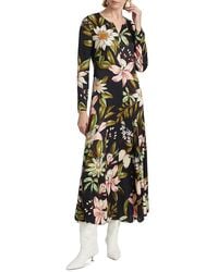 FARM Rio - Surreal Flowers Long-Sleeve Midi-Dress - Lyst