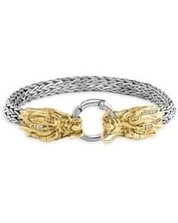 Effy - 14K Goldplated, Sterling, & Sapphire Mesh Dragon Bracelet - Lyst
