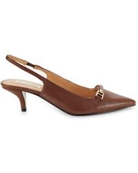 Saks Fifth Avenue - Rosalyn 64Mm Leather Slingback Pumps - Lyst
