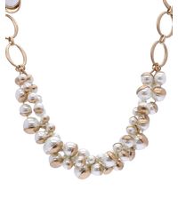 Saachi - Half Moon Faux Pearl Layered Necklace - Lyst