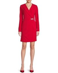 Karl Lagerfeld - Bow-Accent Scuba Crepe Sheath Dress - Lyst