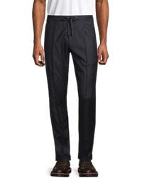 Isaia Drawstring Dress Trousers - Blue