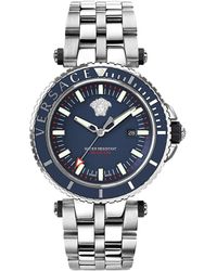 Versace - V-Race Stainless Steel Diver Watch - Lyst