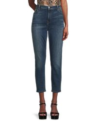 Jen7 - Skinny Whiskered Cropped Jeans - Lyst