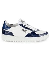 Class Roberto Cavalli - Logo Leather Low Top Sneakers - Lyst