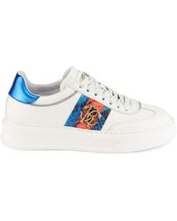 Roberto Cavalli - Leather Logo Low Top Sneakers - Lyst