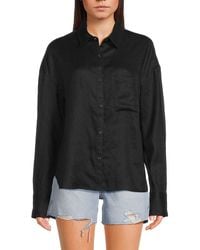 Saks Fifth Avenue - 100% Linen Oversized Shirt - Lyst