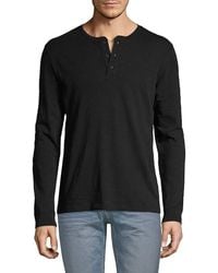 Vince - Long Sleeve Cotton Henley - Lyst