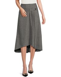 Ba&sh - Jupe Domi Wool Blend A-Line Midi Skirt - Lyst