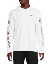 Off-White c/o Virgil Abloh - Fresco Diag Skate Ls Tee - Lyst