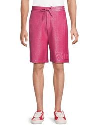 Valentino - Metallic Logo Drawstring Shorts - Lyst