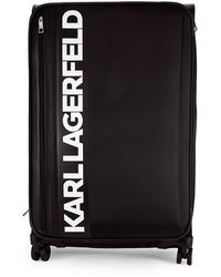 Karl Lagerfeld 28-inch Logo Suitcase - Black