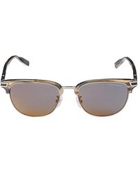 Montblanc 53mm Browline Sunglasses - Grey