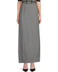 Thom Browne - Houndstooth Wool Maxi Skirt - Lyst