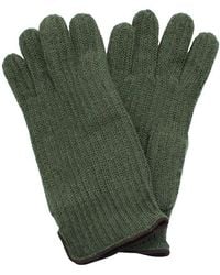 Portolano - Double Layer Cashmere Ribbed Gloves - Lyst