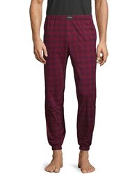 Calvin Klein Plaid-print Pyjama Trousers - Red